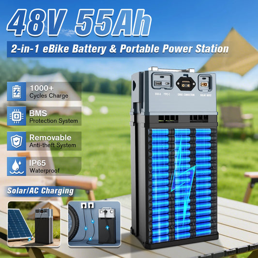 Wallke H7 ULTRA Portable Power Station Ebike 4000W 37MPH Fast Electric Bike for Adults 48V 55Ah Long Range Ebike Torque Sensor