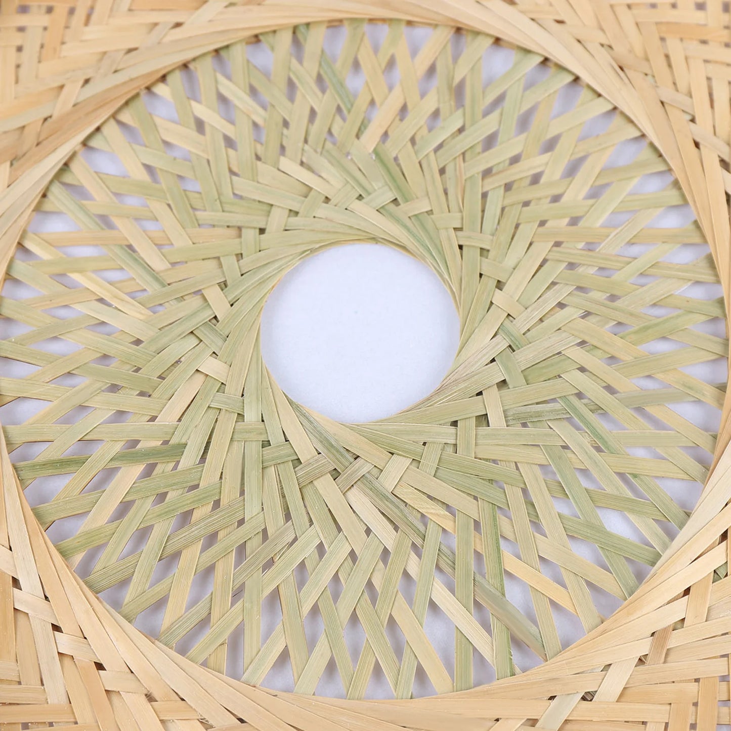 110V Bamboo Ceiling Light Rattan Ceiling Fixture Hanging Lamp Flush Mount Ceiling Lamp 3*E26 bulbs (Not Included)