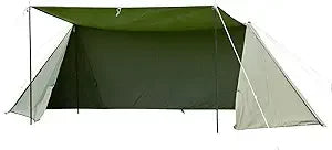 Compact 1-Person Pump Tent with Military-Style Curtain, Storage, and Full Closure, Made of Blended Cotton for Solo Base Camping