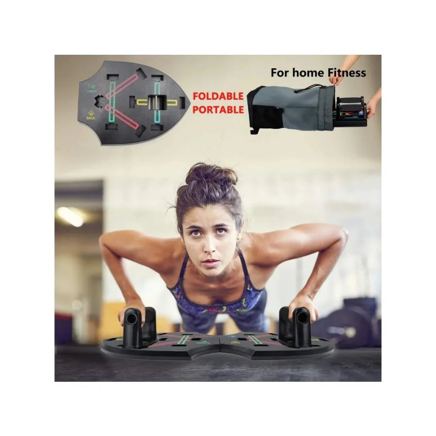 10 in 1 Push Up Rack Board System Fitness Workout Train Gym Exercise