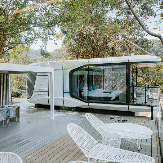 Customized Modern Modular Prefab Container House Factory Supplied Prefabricated Home Office Commercial Space Capsule House