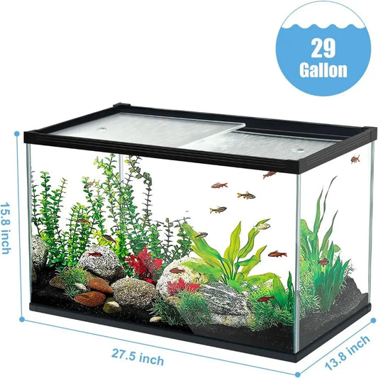 Thick Ultra Clear Glass Large Fish Tank 29 Gallon for High End Enthusiasts
