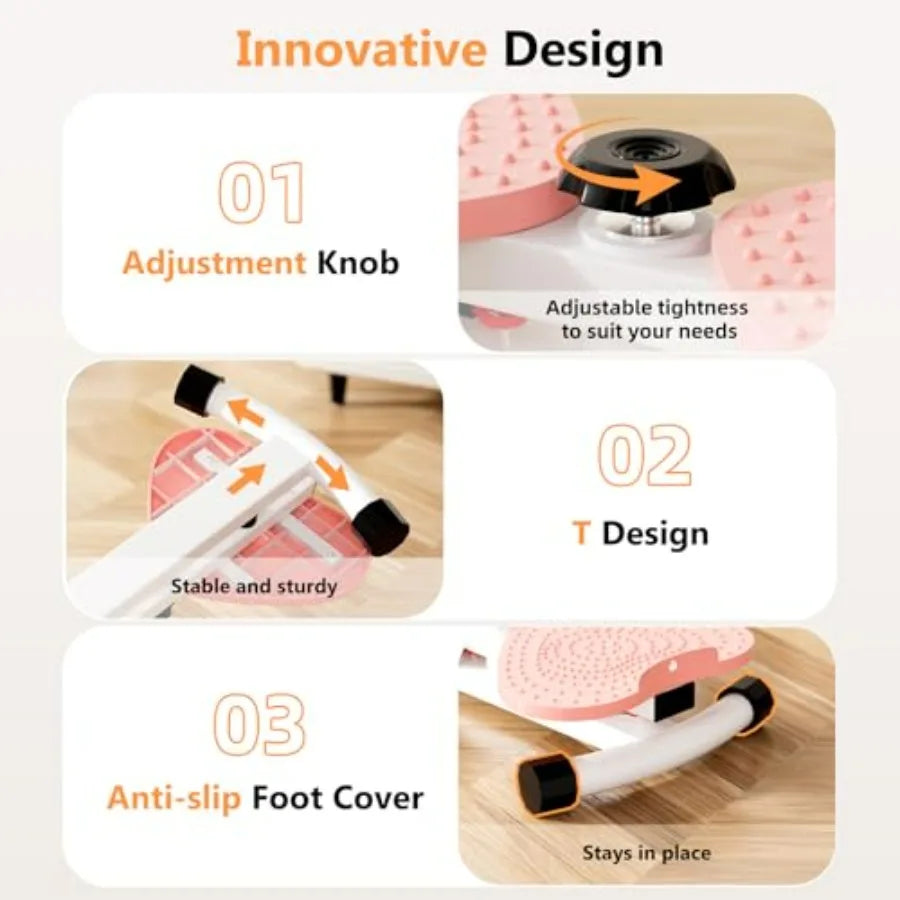 Waist Twister Machine Exercise Ab Twister Board with 330 lbs Weight Capacity UltraQuiet Pilates Board for Women Belly Fat Loss