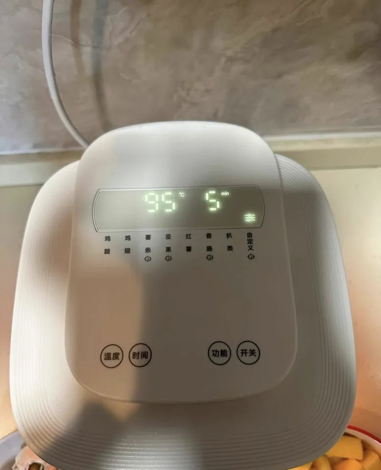 2L household air fryer glass liner multi-functional electric fryer automatic rotary cage frying and no-flip cooking machine