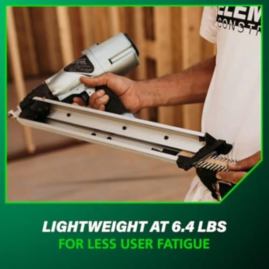 Strap-Tite Strip Nailer Pro-Preferred Pneumatic Power Nailers for Metal Connectors Lightweight 6.4 lbs Fastening Tool 36° Preci