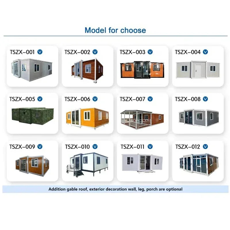 Prefab Tiny Home Expandable Container House 20ft 40ft Folding Room Prefabricated House Luxury 2 3 4 Bedrooms Garden Rooms