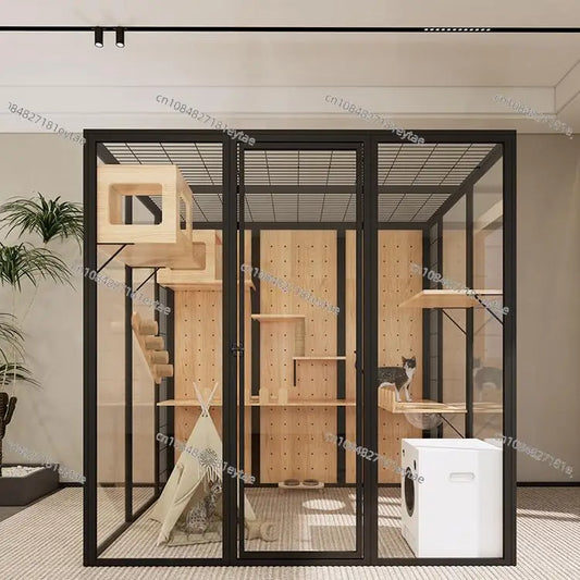 Panoramic glass villa custom cabinet house house large luxury oversized cage pet store house