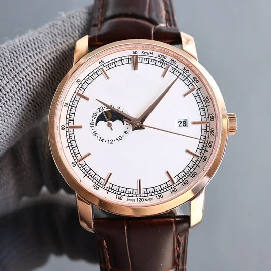 2026 New VC Top Brand Reissue Watch with Versatile Case and Moon Phase Design for Men