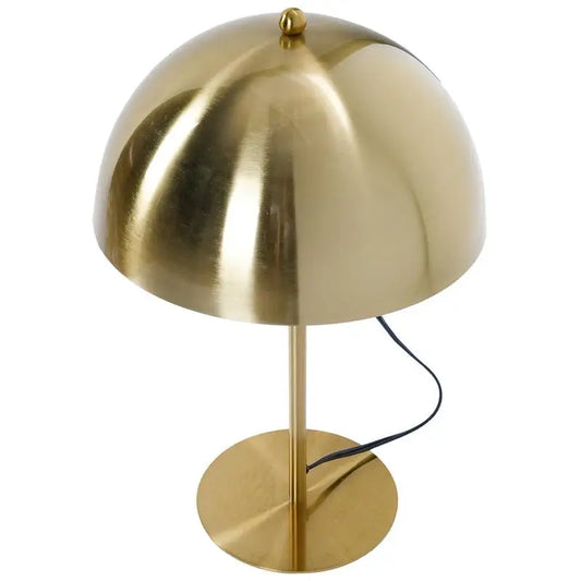 Dimmable Minimalist Table Lamp, Small Bedside Light for Nightstands, Living Room, Office & Study, Gold & White Design, Fast