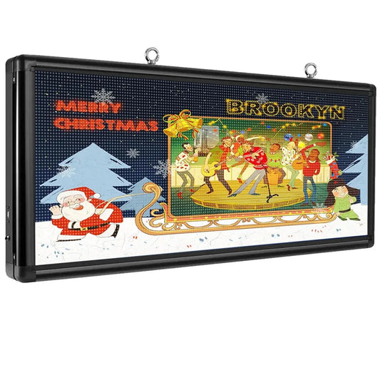 P6 1030X450mm Outdoor Full Color LED Displays Scrolling Text LED Screen USB Programmable Shop Advertising LED Matrix Sign Board