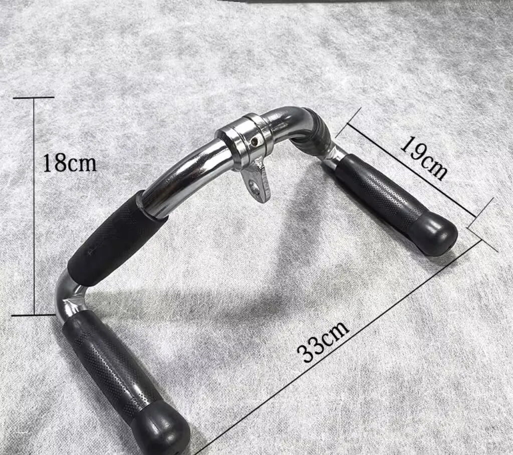 Fitness Solid T-bar, V-Bar Heavy Duty Load Bearing Lat Pull Down Bar,Fine Polishing Sitting Rowing Fitness Equipment Accessories