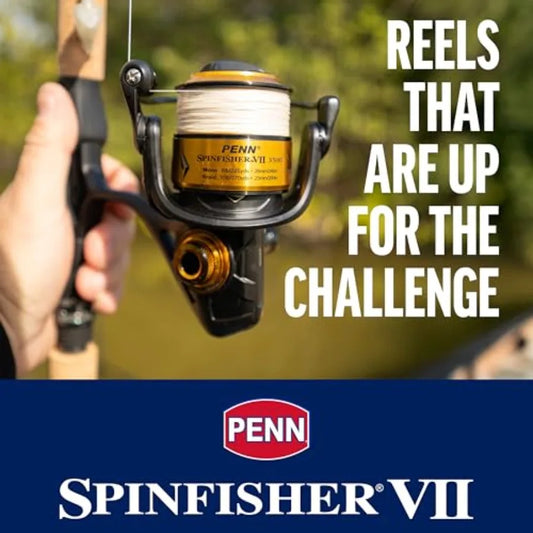 Spinfisher VII Spinning Reel and Fishing Rod Combo for Saltwater Fishing Graphite Construction Black Finish High-Performance Ge