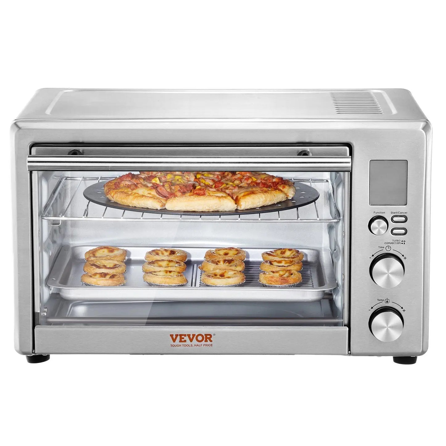 10-IN-1 Countertop Convection Oven, 28L/29.6Qt Multifunctional Conventional Oven Countertop, 1800W 4-Tier Toaster Home Use