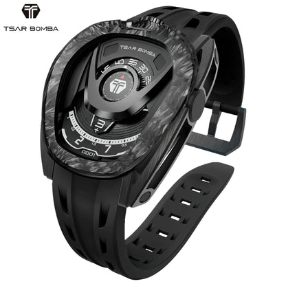 TSAR BOMBA Men Automatic Watch Japan Movement Quick Release Strap 100M Waterproof Stainless Steel Sport Business Wristwatch Gift