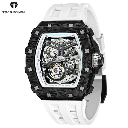 TSAR BOMBA Limited Edition Men’s Automatic Skeleton Watch, Japanese Movement, Sapphire Crystal, 50M Water Resistant Luxury