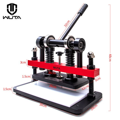 WUTA Manual Leather Die Cutting Machine Hand Pressing Cutter Embossing Shaping Mold Tools DIY Punching Fabric Paper (Size S)