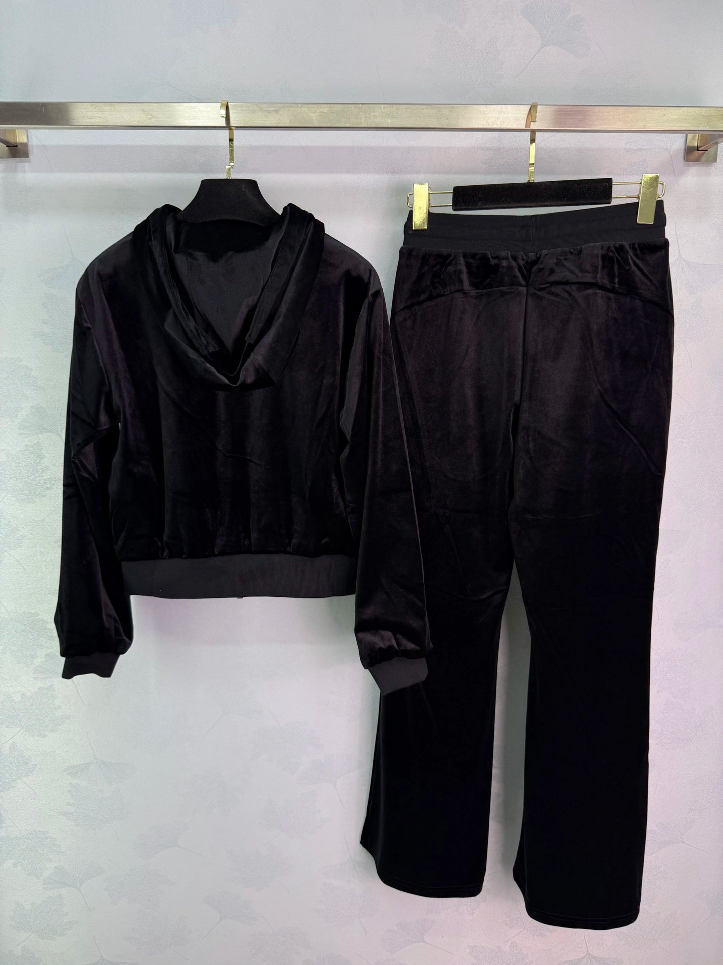 High Quality Autumn Winter Women's Casual Fashion Solid Velvet Set Hooded Zipper Jacket Loose Pants J024Q