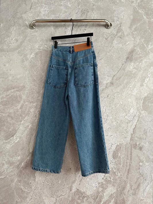 2026 autumn/winter women's laser burned denim jeans HL176