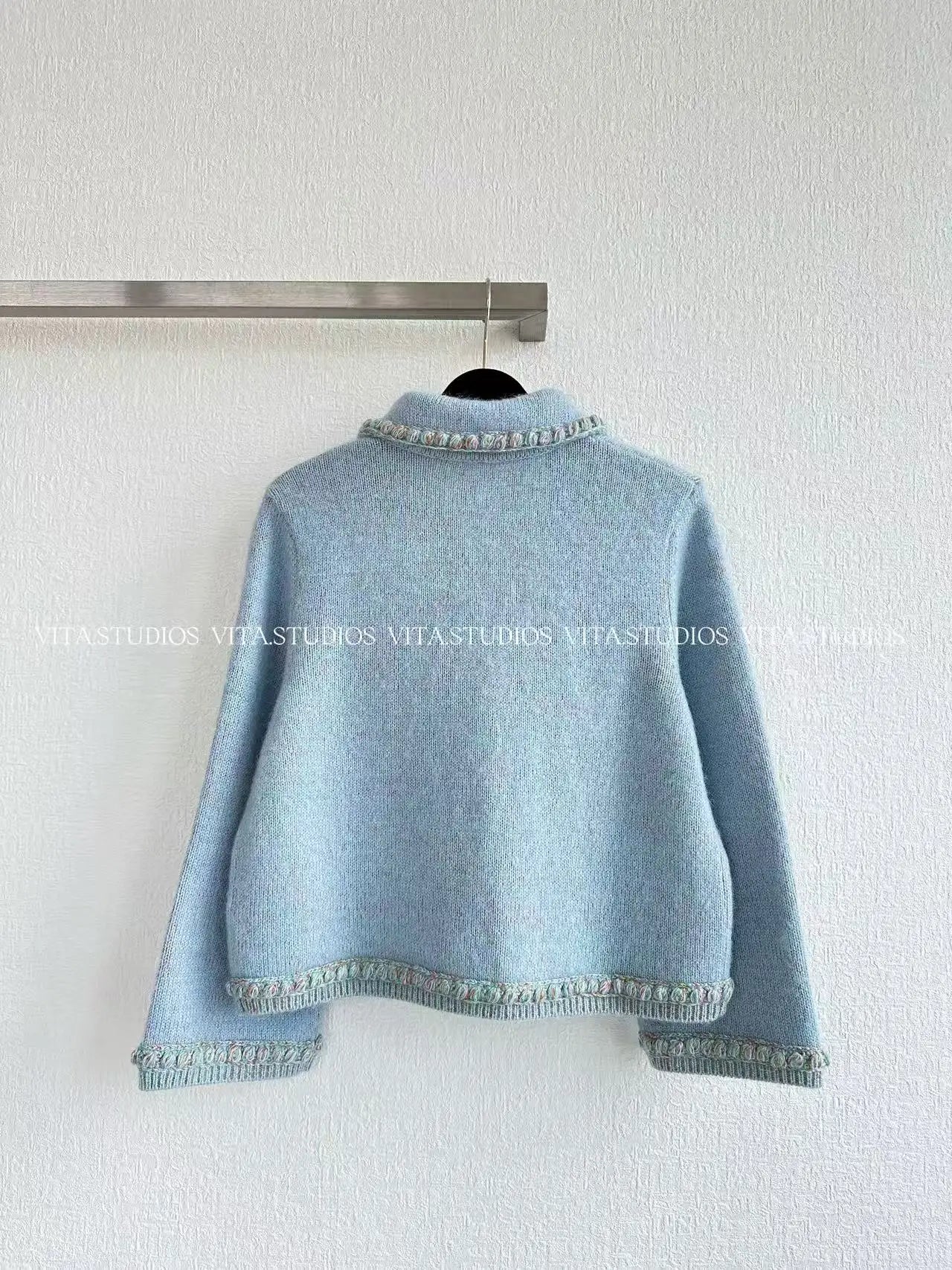 High Quality Autumn Spring Women's Casual Fashion Lapel Buttons Mohair And Wool Short Style Cardigan JQ035