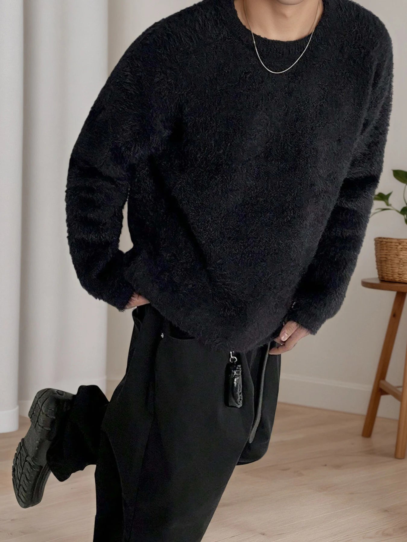 Men's Soft Cashmere Loose Knit Sweater