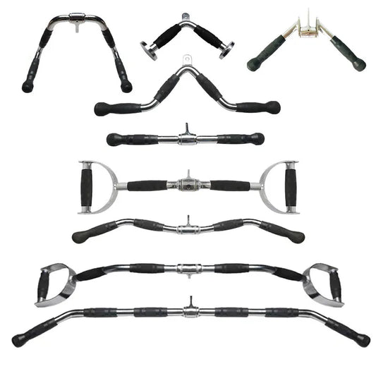 Fitness Solid T-bar, V-Bar Heavy Duty Load Bearing Lat Pull Down Bar,Fine Polishing Sitting Rowing Fitness Equipment Accessories