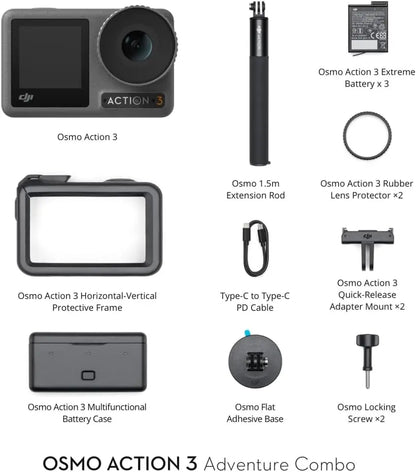 4K/120fps Waterproof Action Camera with 1/1.3-Inch Sensor, 160-Min Battery, Low-Light Performance for Outdoor Adventures