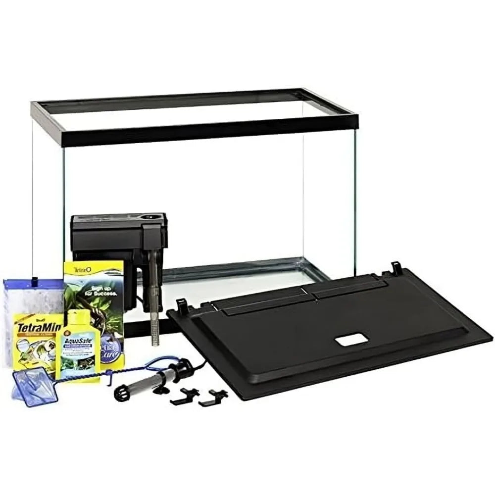 20 Gallon Aquarium Kit with LED Lighting and Decor for Vibrant Fish Display