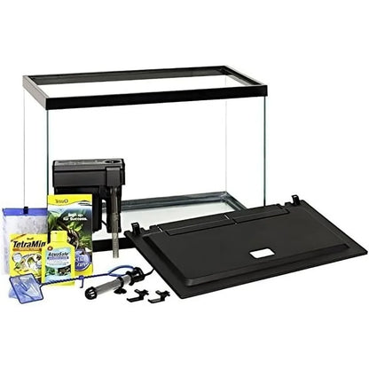 20 Gallon Aquarium Kit with LED Lighting and Decor for Vibrant Fish Display