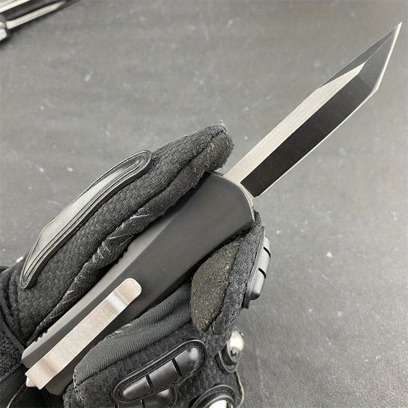 All Black A07 Pocket Folding Knife Multitool Survival Outdoor Portable Hunting Self-defense Tactical Multitool Hand Knife EDC