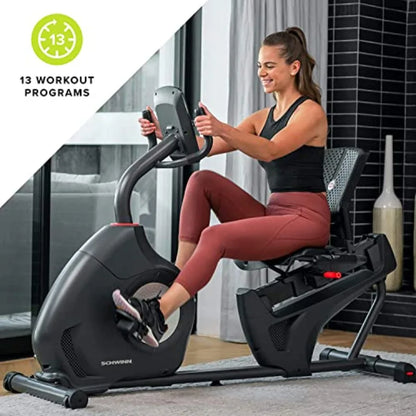 Recumbent Bike Series for Home Fitness with Ergonomic Design Black Frame Durable Steel Construction Adjustable Seat and Resista