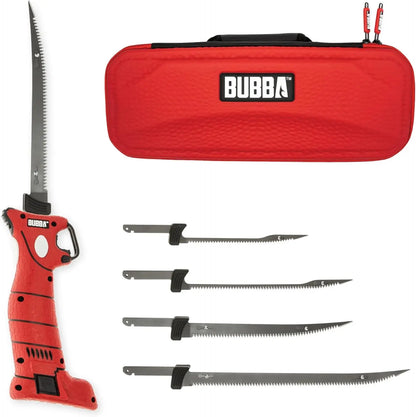 Cordless Electric Fillet Knife with Non-Slip Grip, 4 Coated Blades, Charger & Case for Fishing