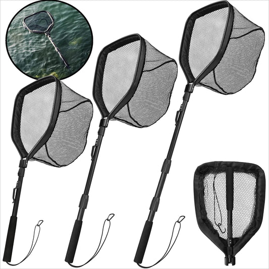 Floating Fishing Net Telescopic & Foldable Fish-Friendly for Salmon Fly Catfish Bass Trout Landing Net Easy Catch & Release