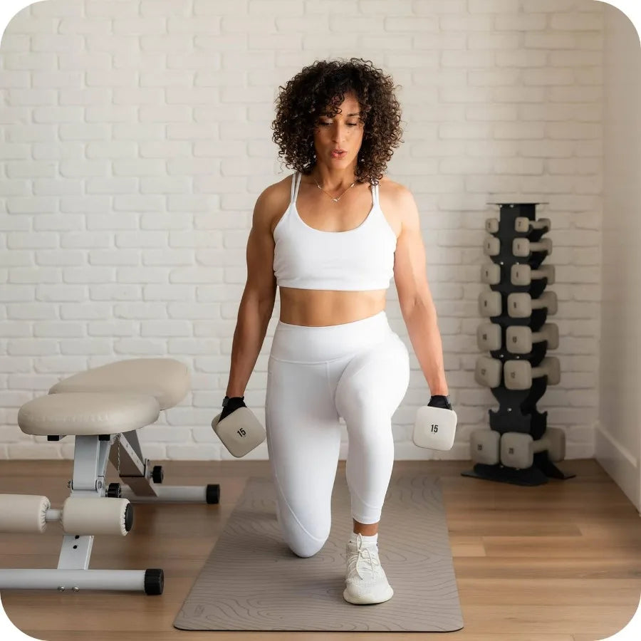 Adjustable Collapsible Fitness Bench for Home Gym Strength Training: Comfortable and Luxurious Design for Versatile Workout Ses