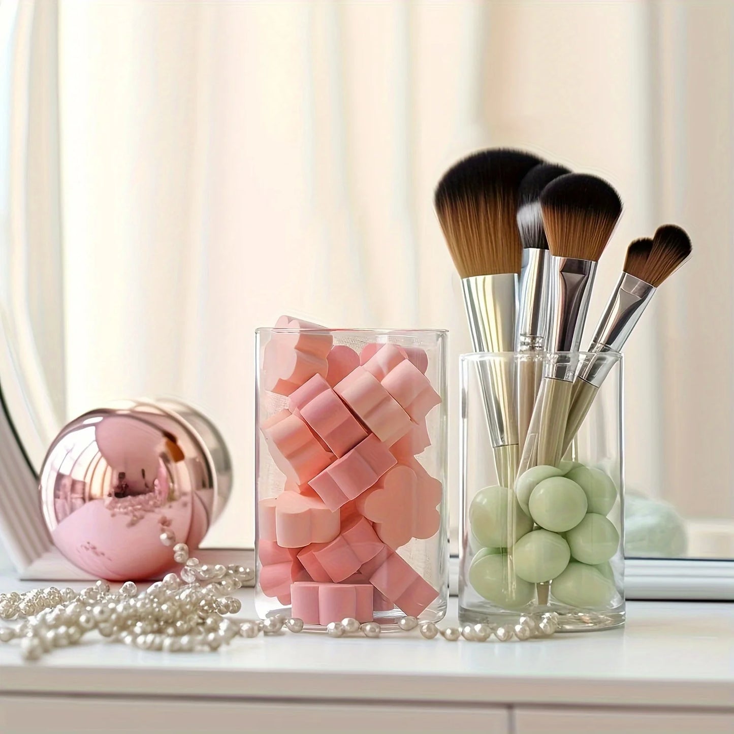 Glass Cylinder Vase, 5.5 英寸, 6 英寸 Tall Clear Vase, Hurricane Candle Holder for Wedding Party Home Decor