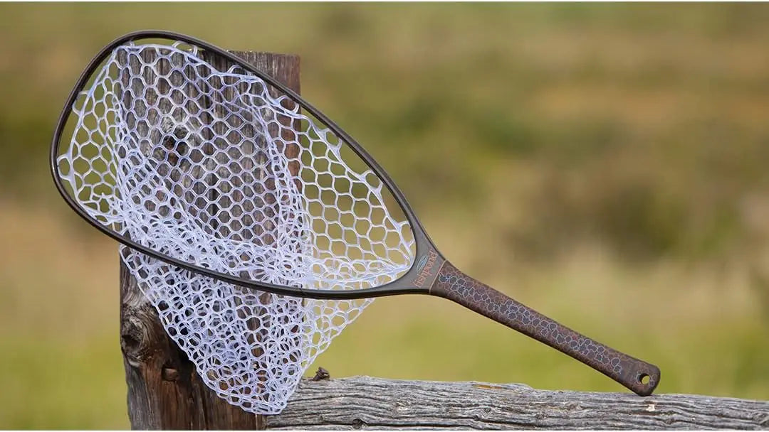 Lightweight Carbon Fiber Fishing Net with Clear Rubber Bag, Waterproof & Buoyant, 32 Inch Length