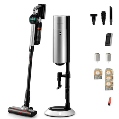 CoreJet5 Cordless Vacuum Cleaner 450W 150AW 33kPa Self-Emptying Stick Vacuum with All-in-One Dock and Rechargeable Battery for