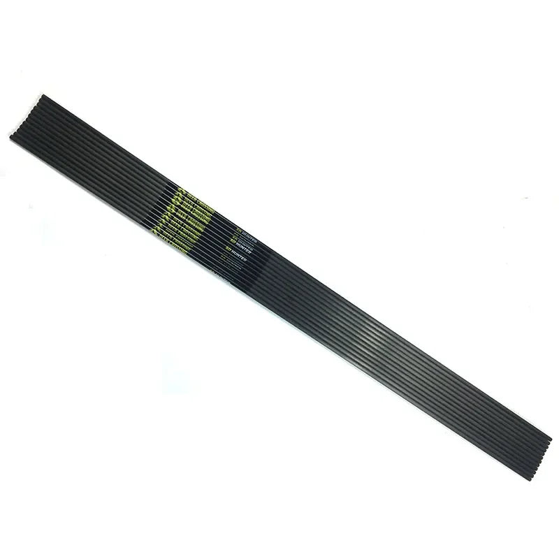 36pcs Archery Carbon Arrows Sp500-900 ID4.2mm 4inch Turkey Feather Pin Nock 80gr Tips for Recurve Bow Hunting Shooting