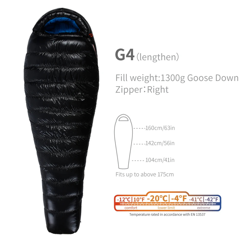 AEGISMAX G1-G5 Series 800FP Goose Down Sleeping Bag Ultralight Outdoor Camping Hiking Sleeping Bag for Men & Women