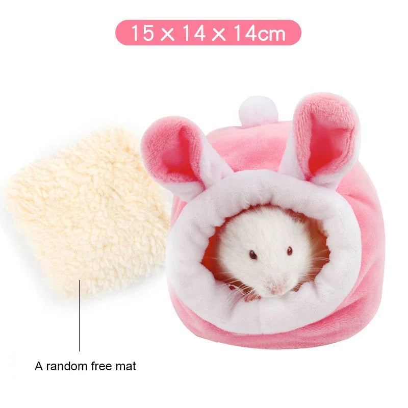 Hamster Supplies Cotton Nest Pet Rat Hammock Hedgehog Squirrel Soft Warm Insulated Winter Cottage Small Pet Sleeping Bed