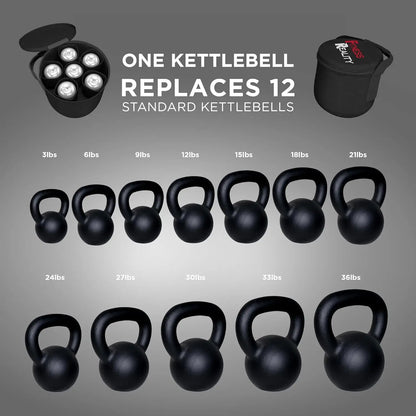 Adjustable Dumbbells Set 10-45 lbs with Kettlebell Option, 3 lb Increments for Home Fitness