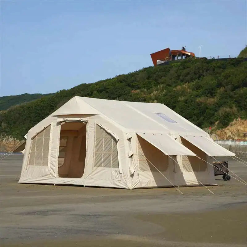 Outdoor Easy Setup Waterproof Air Inflatable Cabin Camping Tent House With Hand Pump