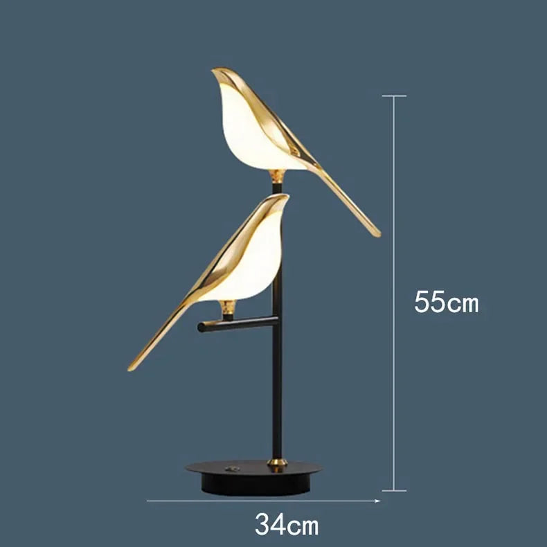 Scandinavia Designer LED Floor Lamps with Bird Illumination Table Desk Light for Bedroom Living Room
