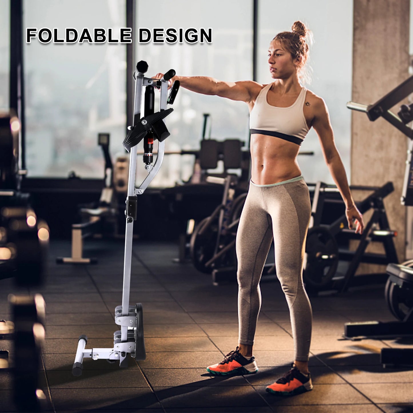 Fitness Rowing Machine Rower Ergometer, with 12 Levels of Adjustable Resistance, Digital Monitor and 260 lbs of Maximum Load, Bl