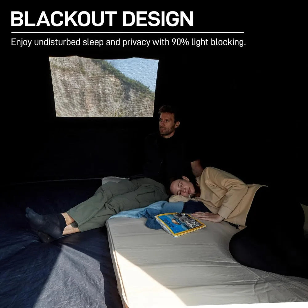 Blackout 6 Person Camping Tent, Instant Cabin Tent for Family with Vestibule and Large Mesh Windows, 60s Easy Setup, Double Lay