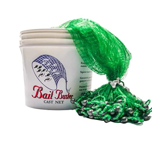 Minnow Cast Net 1/4 Sq. Mesh Green 8 Ft. for Fishing in Shallow Waters and Coastal Areas Lightweight and Durable Design with Hi