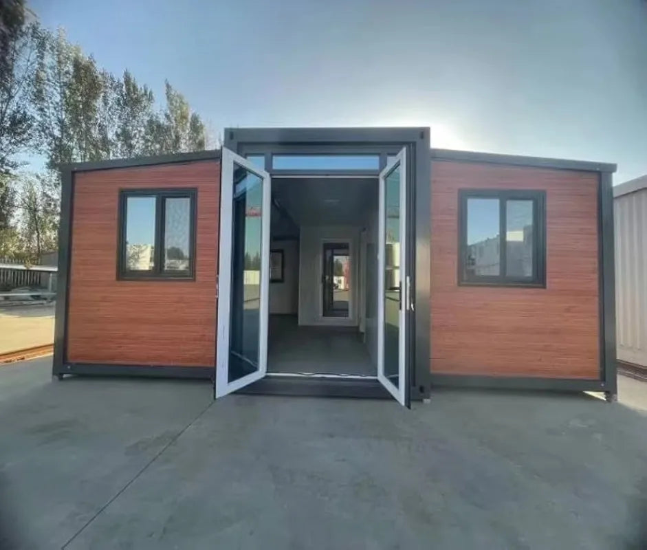 40ft Expandable Foldable House Luxury Prefab Home Modular Container Villa Resort Hotel Family Vacation Bathroom Kitchen Balcony