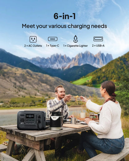 Solar Generator AC2A with 60W Solar Panel Included (Ships Separately), 204Wh LFP Battery Backup, w/ 2 300W (600W, Customized