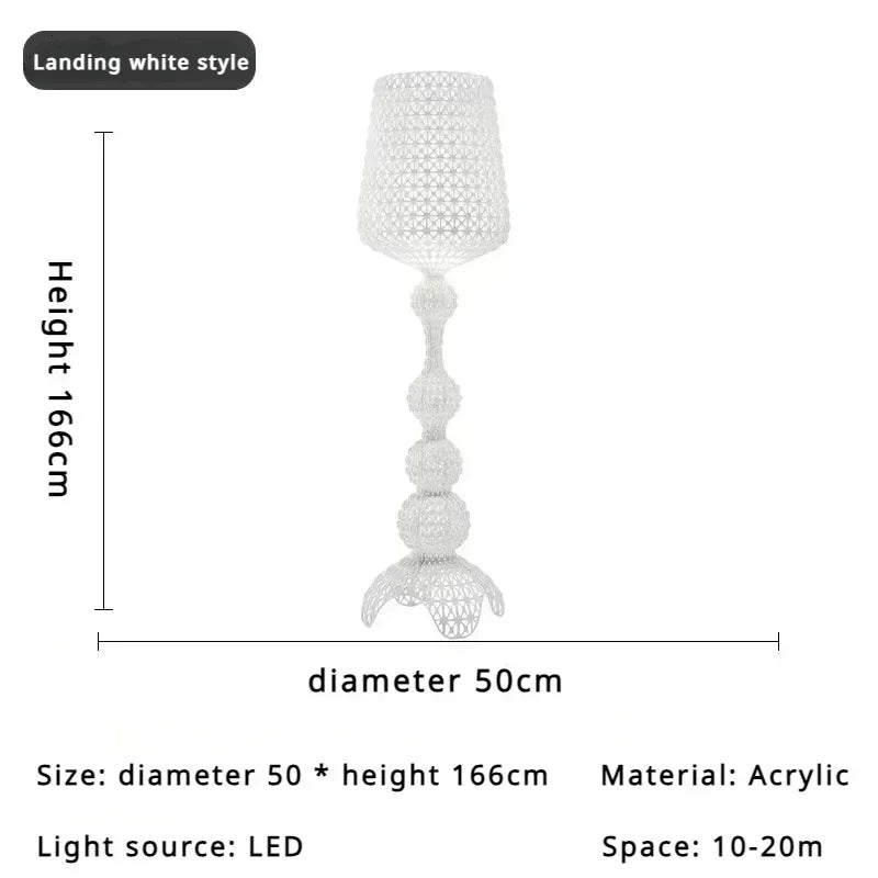 Italian Design Personality LED Floor Lamps Creative Hollow Acrylic Standing Light Living Room Bedroom Decor Lighting Fixtures