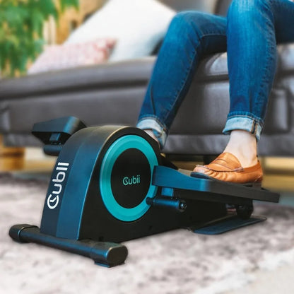 JR1 Under Desk Elliptical Under Desk Bike Pedal Exerciser Seated Elliptical Work from Home Fitness Mini Elliptical Machines for