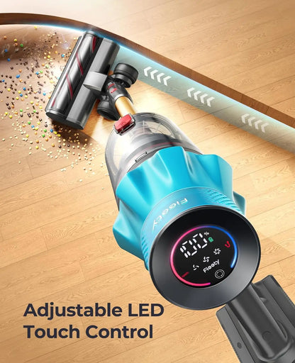 Cordless Vacuum Cleaner 650W/55Kpa, Stick Vacuum with 70 Min Runtime, Touch Display, 6-in-1 for Carpet/Hard Floor/Pet Hair